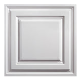 Genesis 2-ft x 2-ft Icon Relief White PVC Drop Ceiling Tile (1-Pack, 4-sq ft / Case)