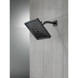3-Spray 7.6 in. Single Wall Mount Fixed Rain H2Okinetic Shower Head in Matte Black - Super Arbor
