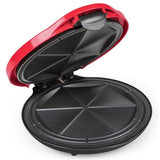 900 W Red Quesadilla Maker with Extra Stuffing Latch