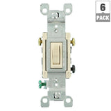 15 Amp 3-Way Toggle Switch, White (6-Pack) - Super Arbor