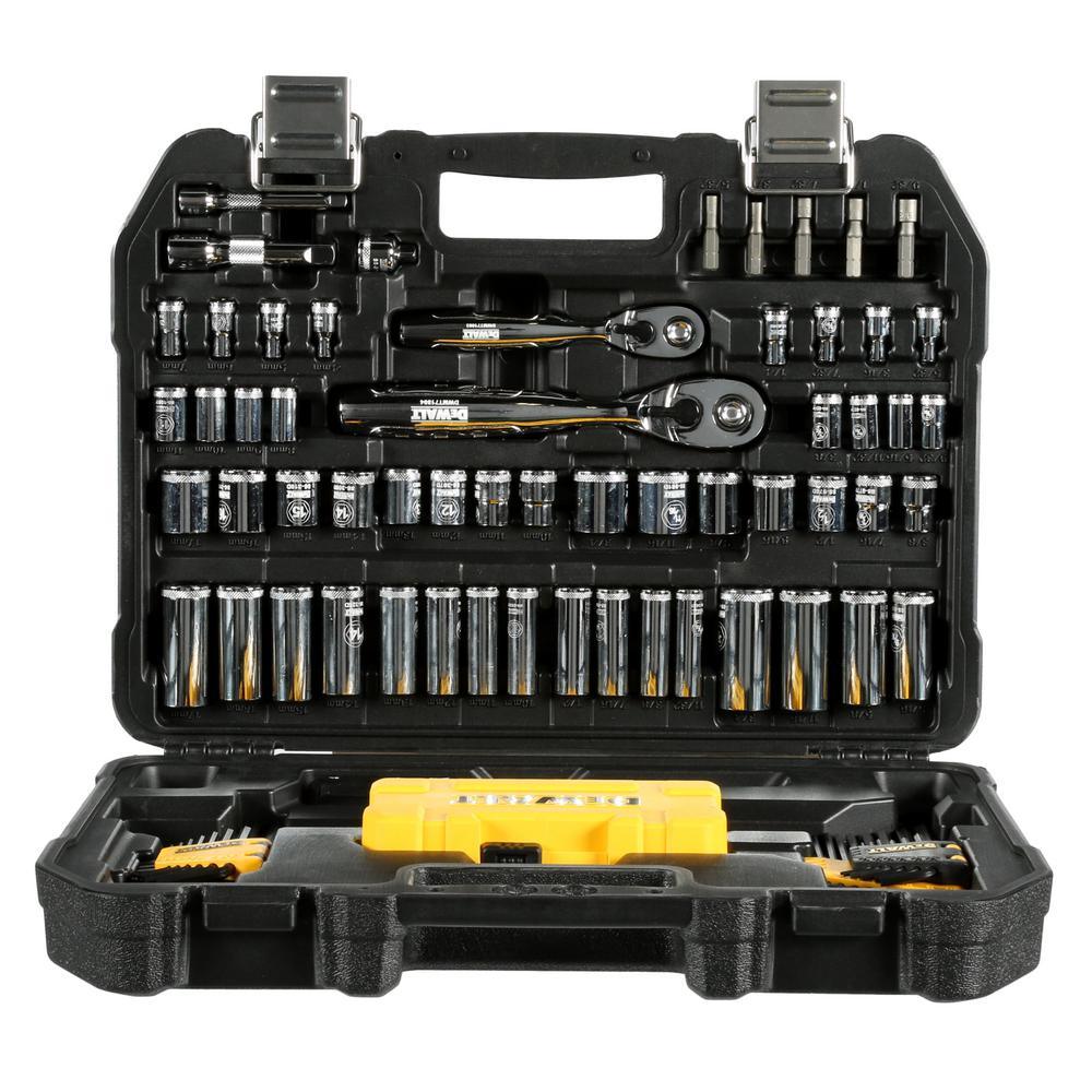 1/4 in. x 3/8 in. Drive Polished Chrome Mechanics Tool Set (108-Piece) - Super Arbor