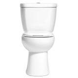 2-Piece 0.8 GPF Single Flush Round Bowl Toilet in White - Super Arbor