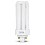 18-Watt Equivalent PL CFLNI Triple Tube 4-Pin GX24Q-2 Base Compact Fluorescent CFL Light Bulb, Soft White 2700K (1-Bulb) - Super Arbor