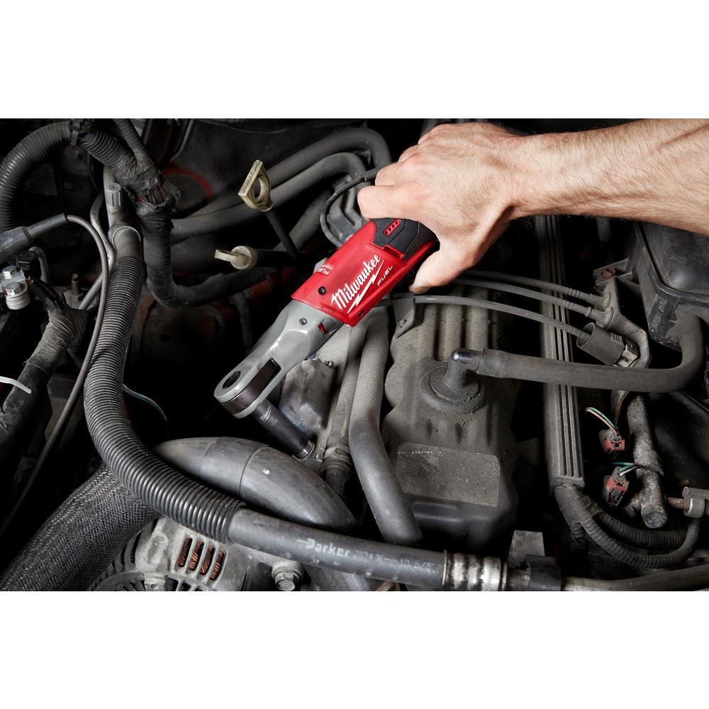 M12 FUEL 12-Volt Lithium-Ion Brushless Cordless 3/8 in. & 1/2 in. Ratchet Combo Kit with (1) 2.0Ah Battery & Charger - Super Arbor
