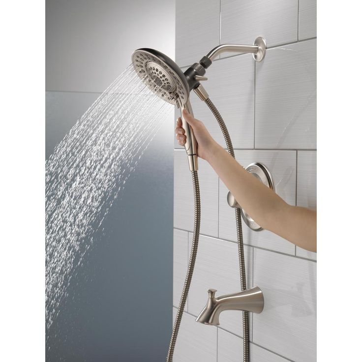Lahara In2ition 2-in-1 Single-Handle 5-Spray Tub and Shower Faucet in Brushed Nickel