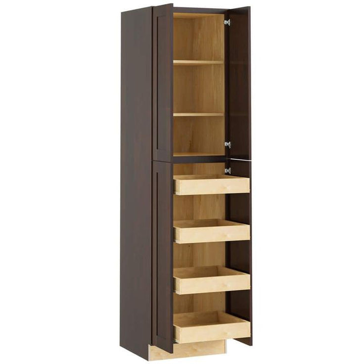 Home Decorators Collection Newport 24 in. W x 24 in. D x 90 in. H Assembled Plywood Pantry Kitchen Cabinet in Manganite with 4ROT Soft Close