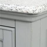 Newport 25 in. W x 21-1/2 in. D Bath Vanity in Pewter with Granite Vanity Top in Grey