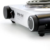Single Burner Stainless Steel 9 in. Electric Buffet Range Hot Plate