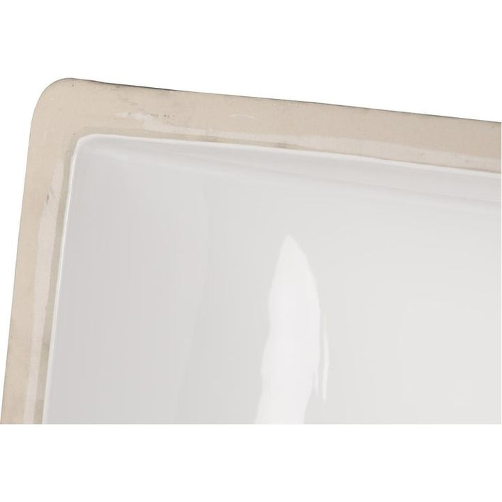 MSI Rectangle Undermount Porcelain Ceramic Bathroom Sink in White