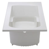 Lawson 5 ft. Rectangular Drop-in Reversible Drain Soaking Tub in White - Super Arbor