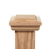 Deckorators 4-in x 4-in Hatteras Flat Top Wood Redwood Deck Post Cap