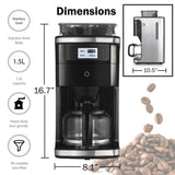 6-Cup Black Coffee Maker with Smart App