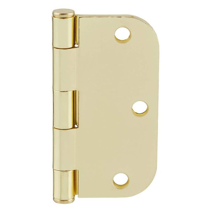 3-1/2 in. x 5/8 in. Radius Bright Brass Door Hinge Value Pack (48-Pack)