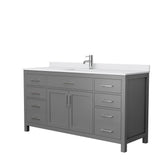 Beckett 42 in. W x 22 in. D Single Vanity in White with Cultured Marble Vanity Top in White with White Basin - Super Arbor