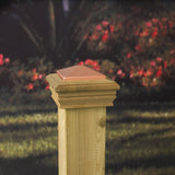 Deckorators 4-in x 4-in Newport High Top Wood Pine Deck Post Cap