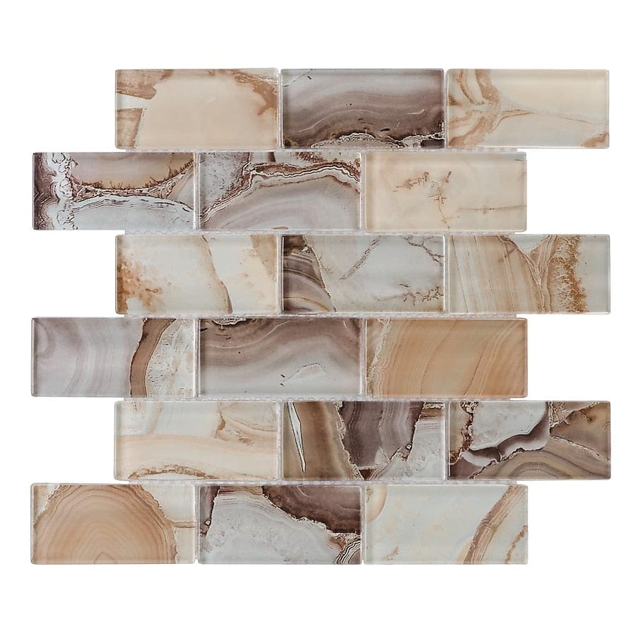 Elida Ceramica Imperial City 12-in x 12-in Glossy Glass Brick Subway Wall Tile (0.97-sq. ft/ Piece)