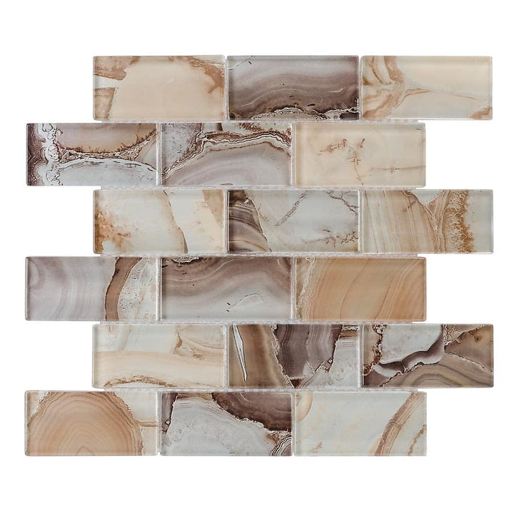 Elida Ceramica Imperial City 12-in x 12-in Glossy Glass Brick Subway Wall Tile (0.97-sq. ft/ Piece)
