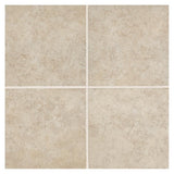 American Olean Castlegate 8-Pack Beige 18-in x 18-in Glazed Porcelain Stone-Look Floor and Wall Tile