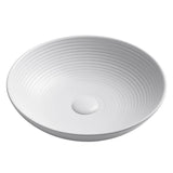 Viva 16-1/2 in. Round Porcelain Ceramic Vessel Sink in White - Super Arbor
