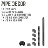 1/2 in. Black Steel Pipe 1.2 ft. H Paper Towel Holder Kit