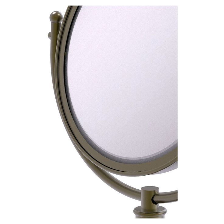 Allied Brass Soho 8-in x 15-in Antique Brass Double-Sided Magnifying Countertop Vanity Mirror