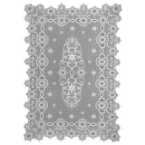 Snowflake White Polyester Tablecloth