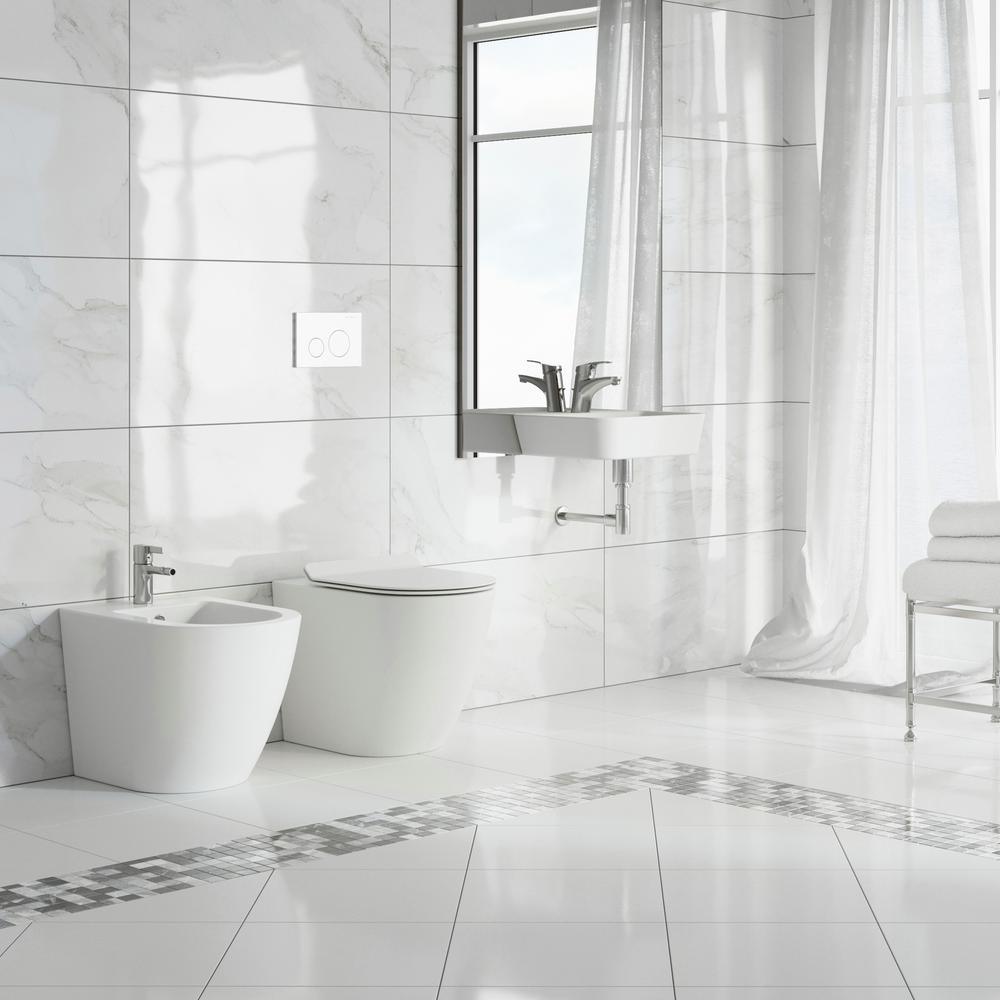 St. Tropez Elongated Toilet Bowl Only in Glossy White - Super Arbor