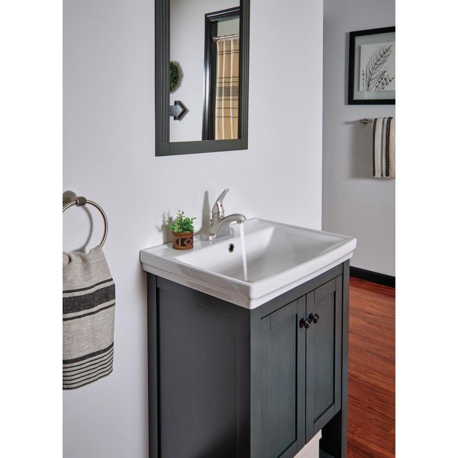 Delta Foundations Chrome 1-Handle 4-in Centerset WaterSense Bathroom Sink Faucet with Drain and Deck Plate - Super Arbor