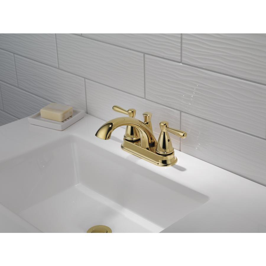 Peerless Bayside Brushed Nickel 2-handle 4-in Centerset WaterSense Bathroom Sink Faucet with Drain - Super Arbor