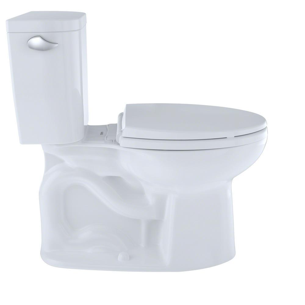 Entrada 2-Piece 1.28 GPF Single Flush Elongated Toilet in Cotton White - Super Arbor