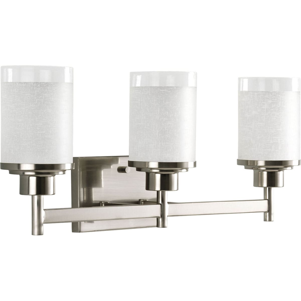 Progress Lighting Alexa 3-Light Brushed Nickel Transitional Vanity Light, 22-in