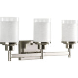 Progress Lighting Alexa 3-Light Brushed Nickel Transitional Vanity Light, 22-in