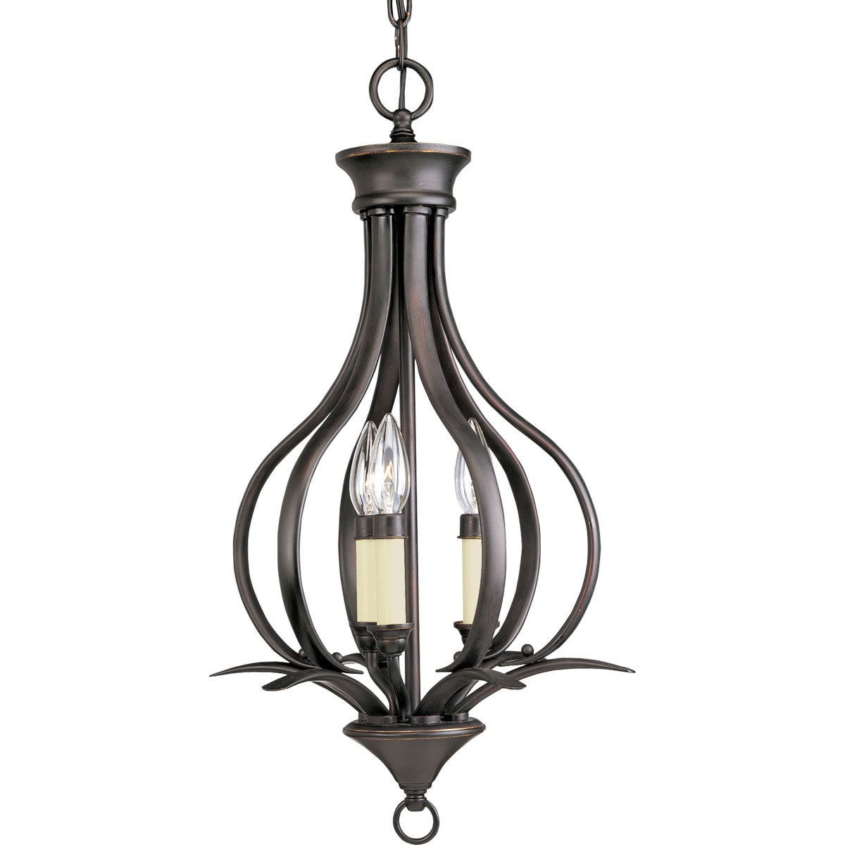 Progress Lighting Trinity 3-Light Antique Bronze Transitional Chandelier