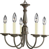 Progress Lighting Five Light 5-Light Antique Bronze Transitional Chandelier
