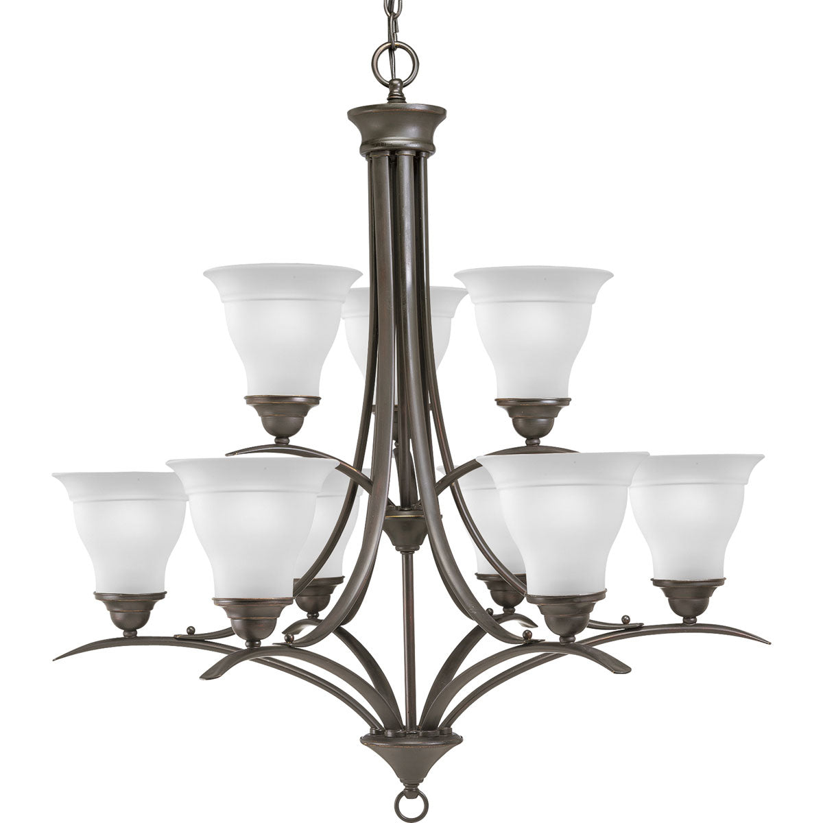 Progress Lighting Trinity 9-Light Antique Bronze Transitional Chandelier