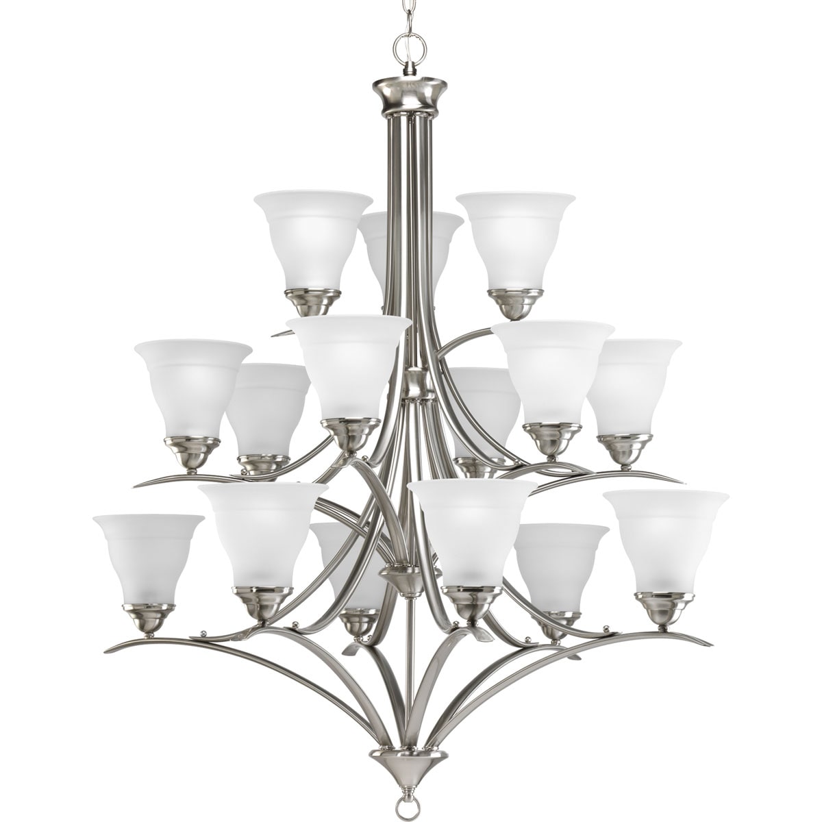 Progress Lighting Trinity 15-Light Brushed Nickel Transitional Chandelier