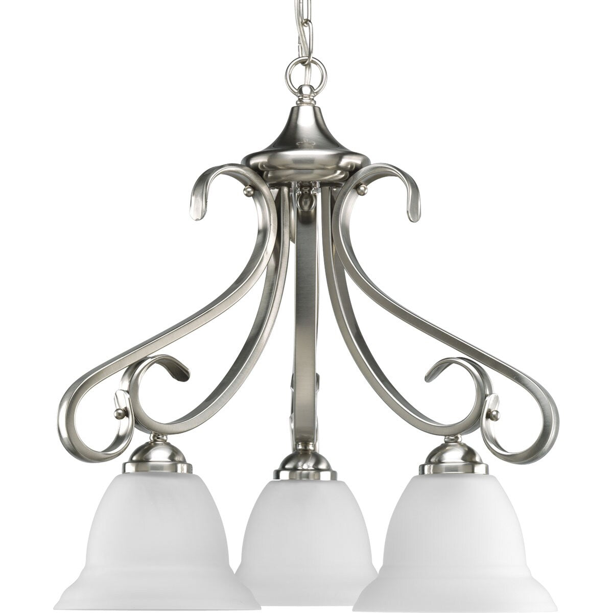 Progress Lighting Torino 3-Light Brushed Nickel Transitional Chandelier