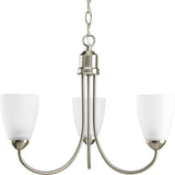 Progress Lighting Gather 3-Light Brushed Nickel Transitional Chandelier