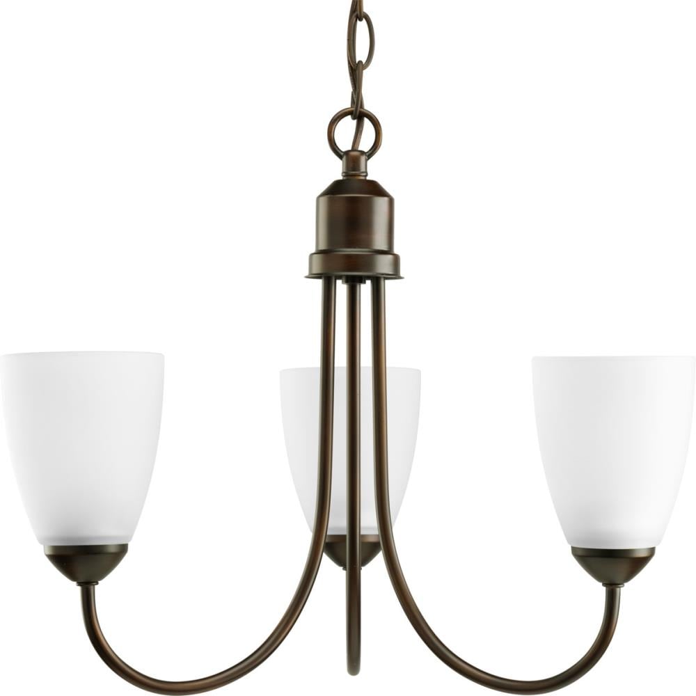 Progress Lighting Gather 3-Light Antique Bronze Transitional Chandelier