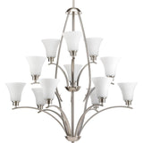 Progress Lighting Joy 12-Light Brushed Nickel Traditional Chandelier
