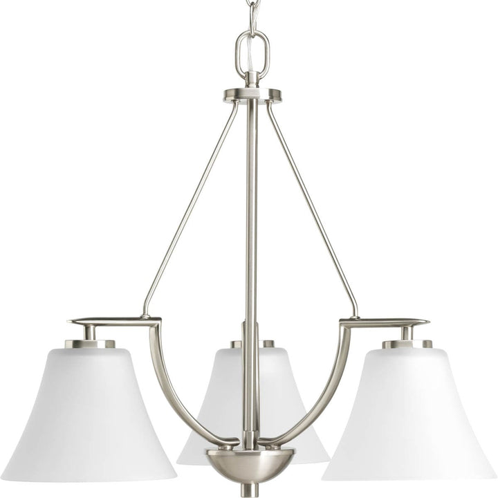 Progress Lighting Bravo 3-Light Brushed Nickel Transitional Chandelier