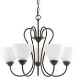 Progress Lighting Heart 5-Light Antique Bronze Transitional Chandelier