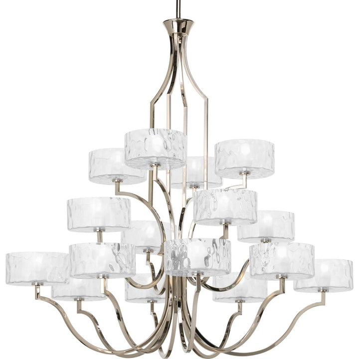 Progress Lighting Caress 16-Light Polished Nickel Modern/Contemporary Chandelier