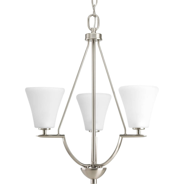 Progress Lighting Bravo 3-Light Brushed Nickel Transitional Chandelier