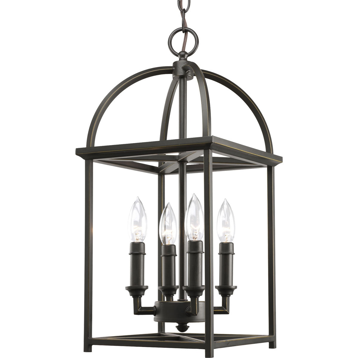 Progress Lighting Piedmont 4-Light Antique Bronze Farmhouse Chandelier