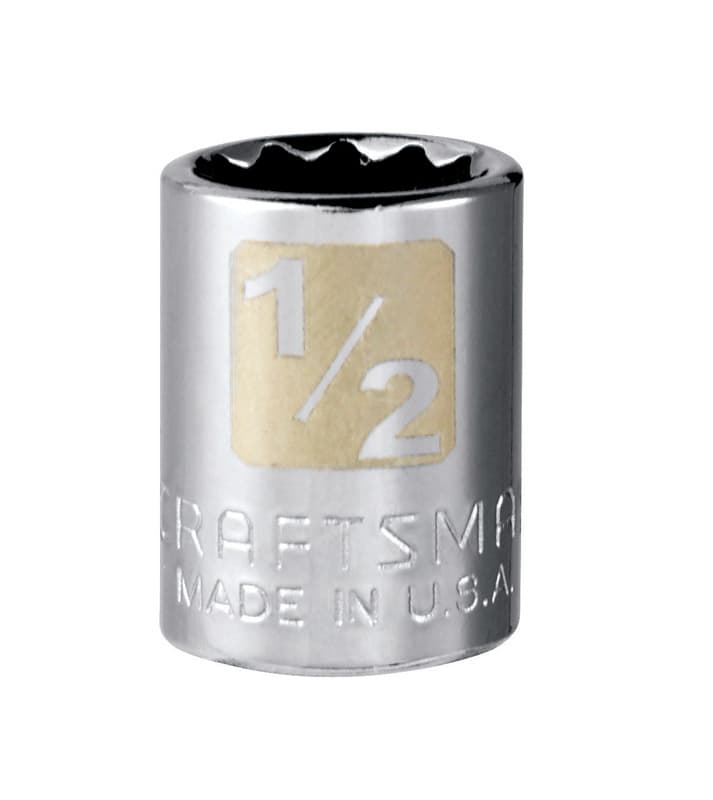 Craftsman SAE 12 Point Standard Socket, 1/2 in. X 3/8 in. Drive