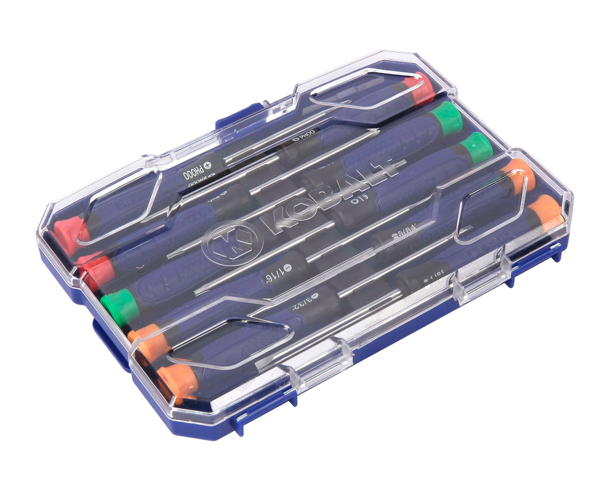 Kobalt Precision Screwdriver Set, 10-Piece with Rubber Handles and Plastic Case