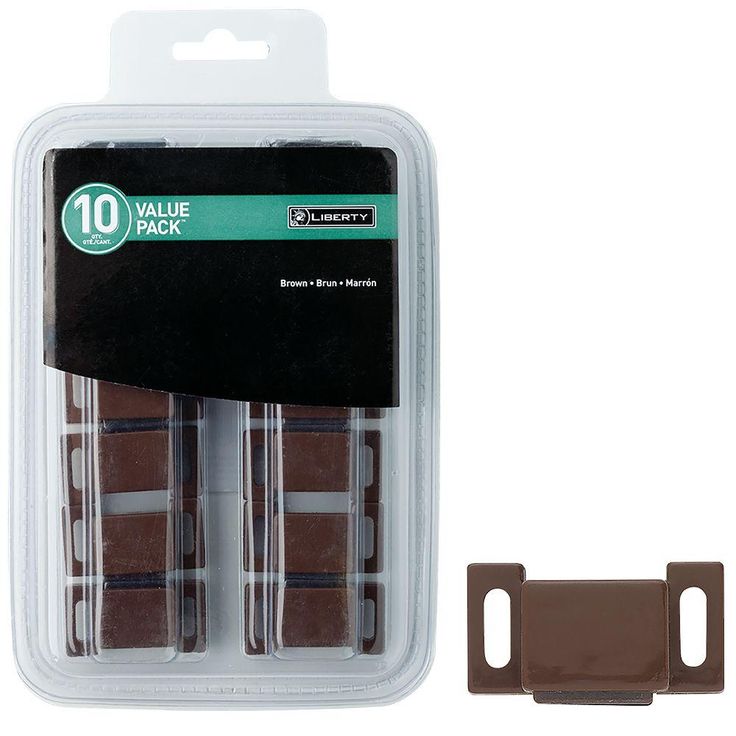 1 in. Brown Magnetic Door Catch (10-Pack)