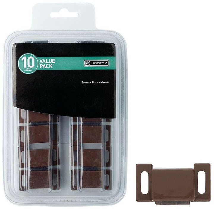 1 in. Brown Magnetic Door Catch (10-Pack)