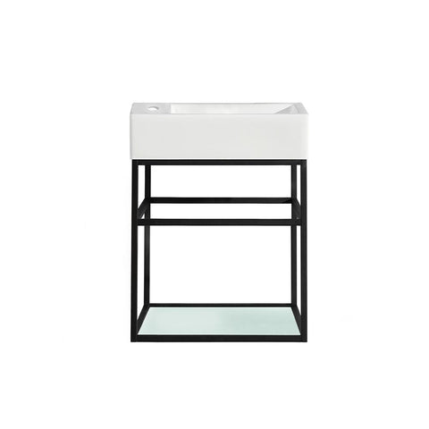 19.5 in. Pierre Bath Vanity with Vanity Top in Glossy White Basin - Super Arbor
